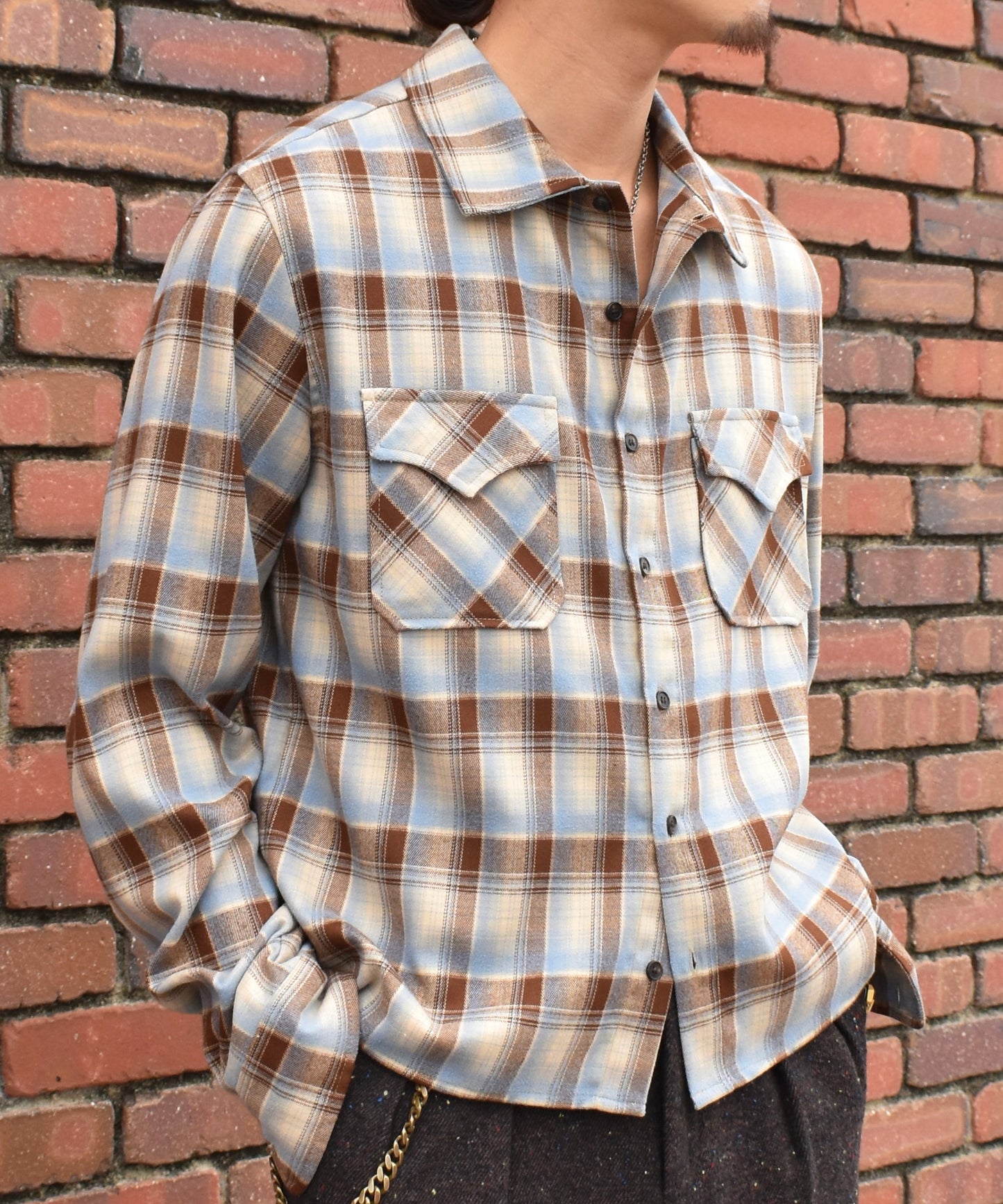 ウエスタンシャドーチェックシャツ[Light Blue]