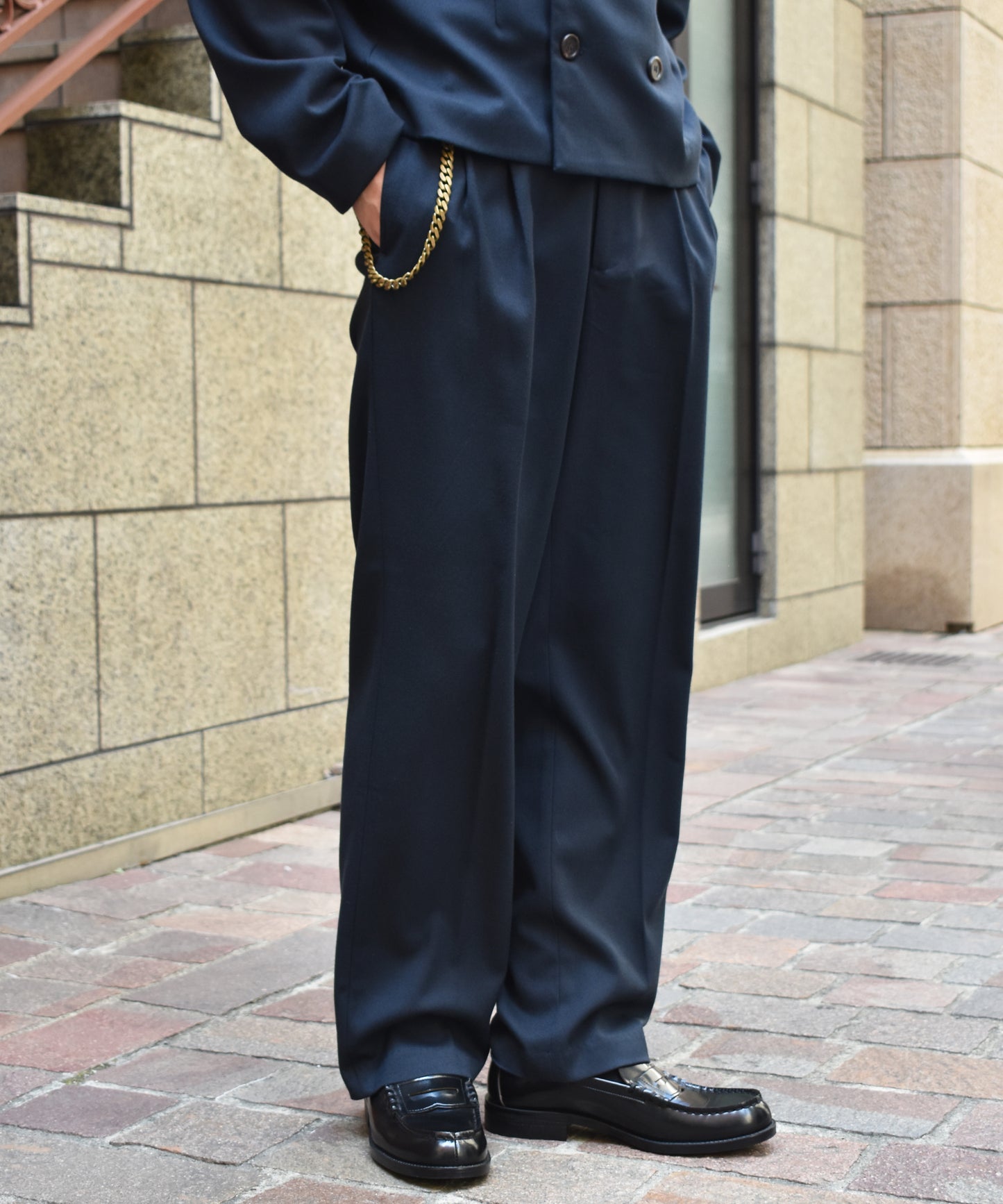 ミリタリーツイルスラックス[Navy]