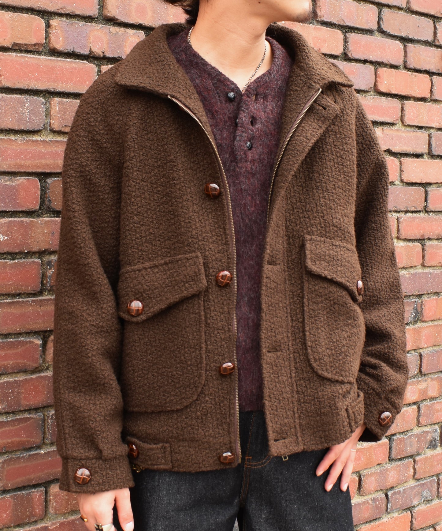 ボアフライトブルゾン[Brown]