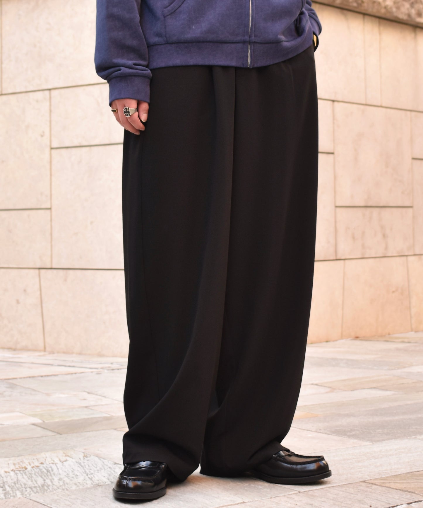 イージーワイドスラックス[Black]