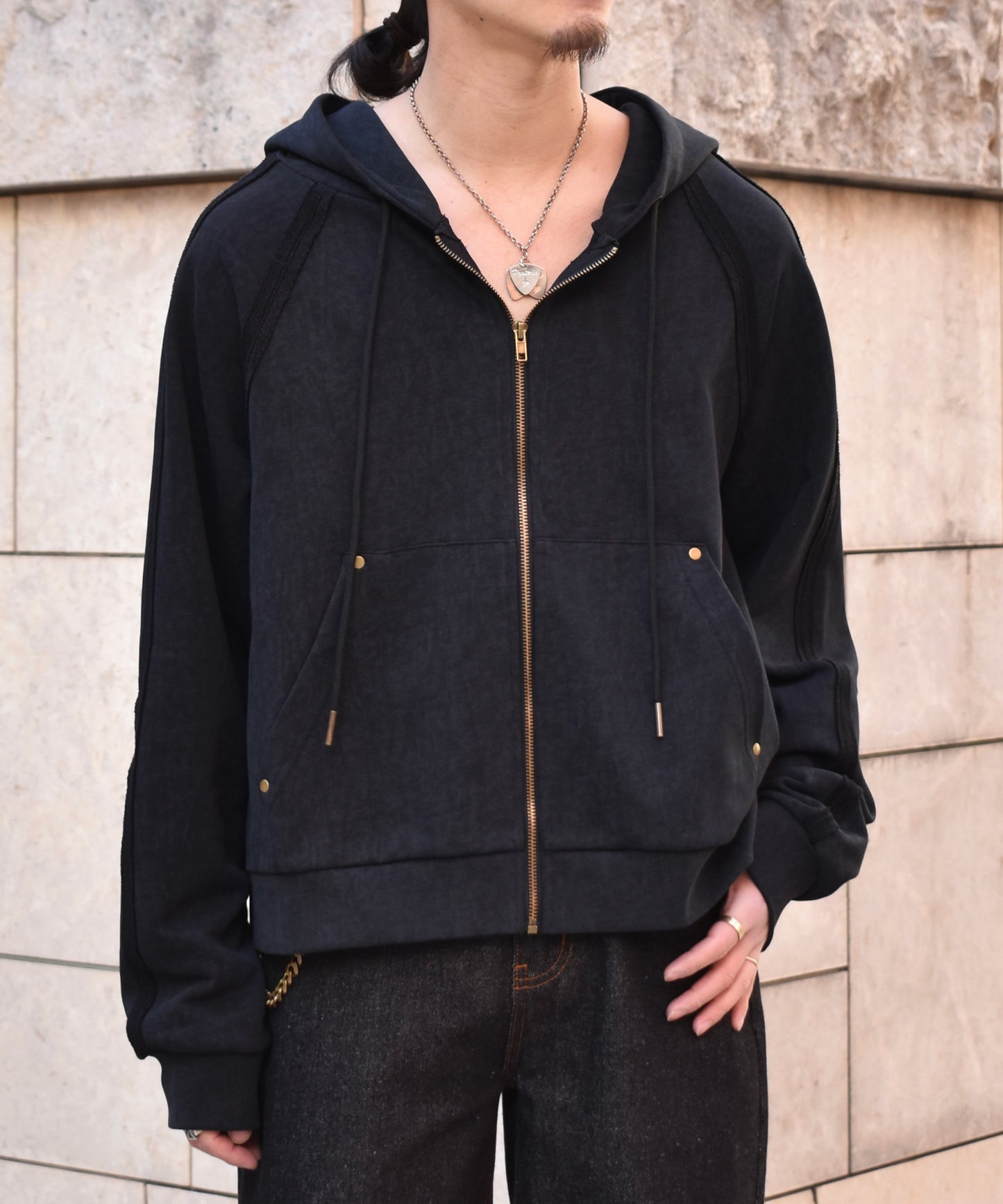 ワークフェードジップフーディー[Black]