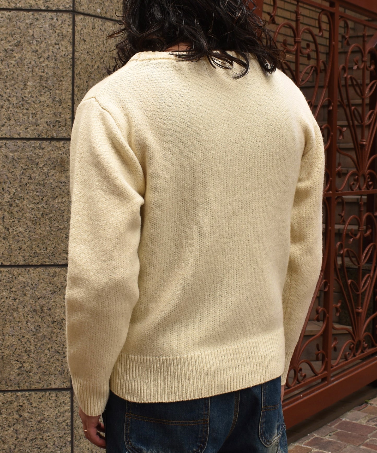 ショートリブウールニット[White]