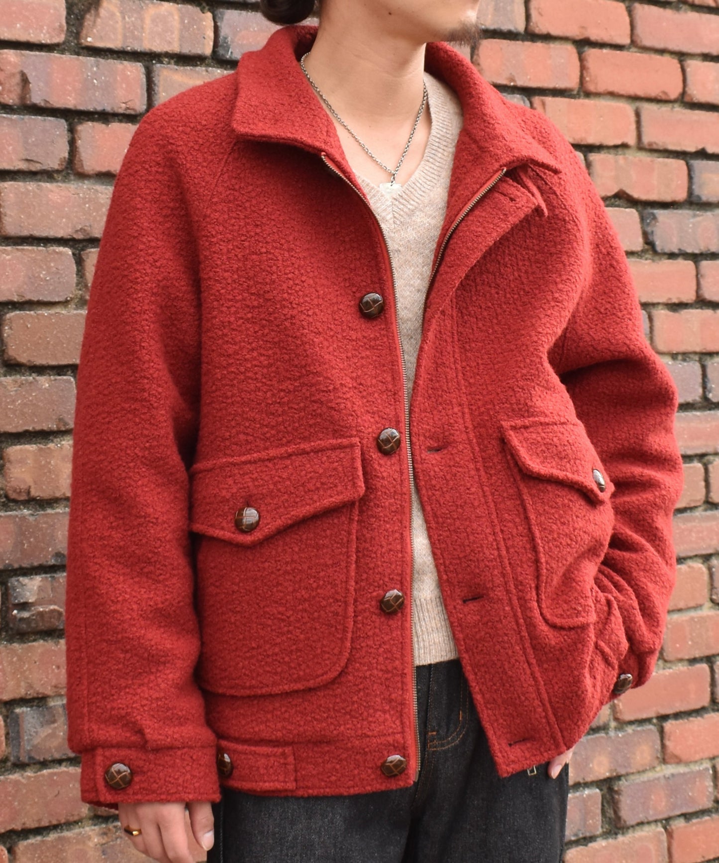 ボアフライトブルゾン[Red]