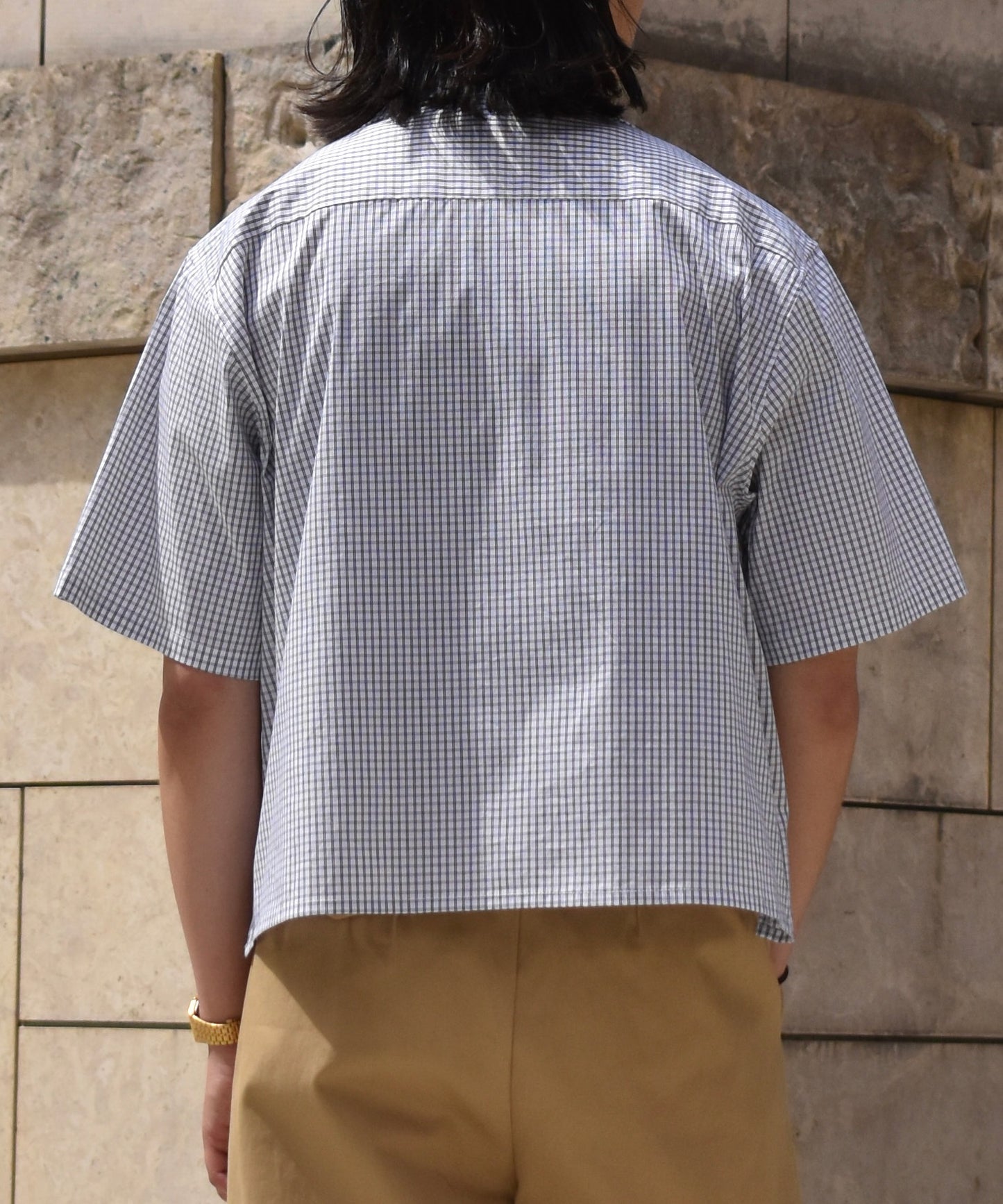 グラフチェックスナップシャツ[White]