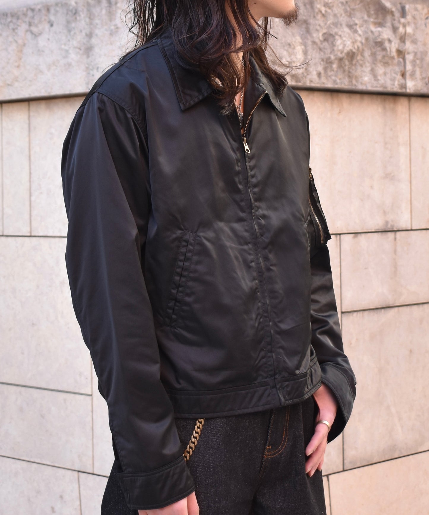 ミリタリースイングトップジャケット[Black]