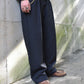 ダブルタックストレートスラックス[Black]