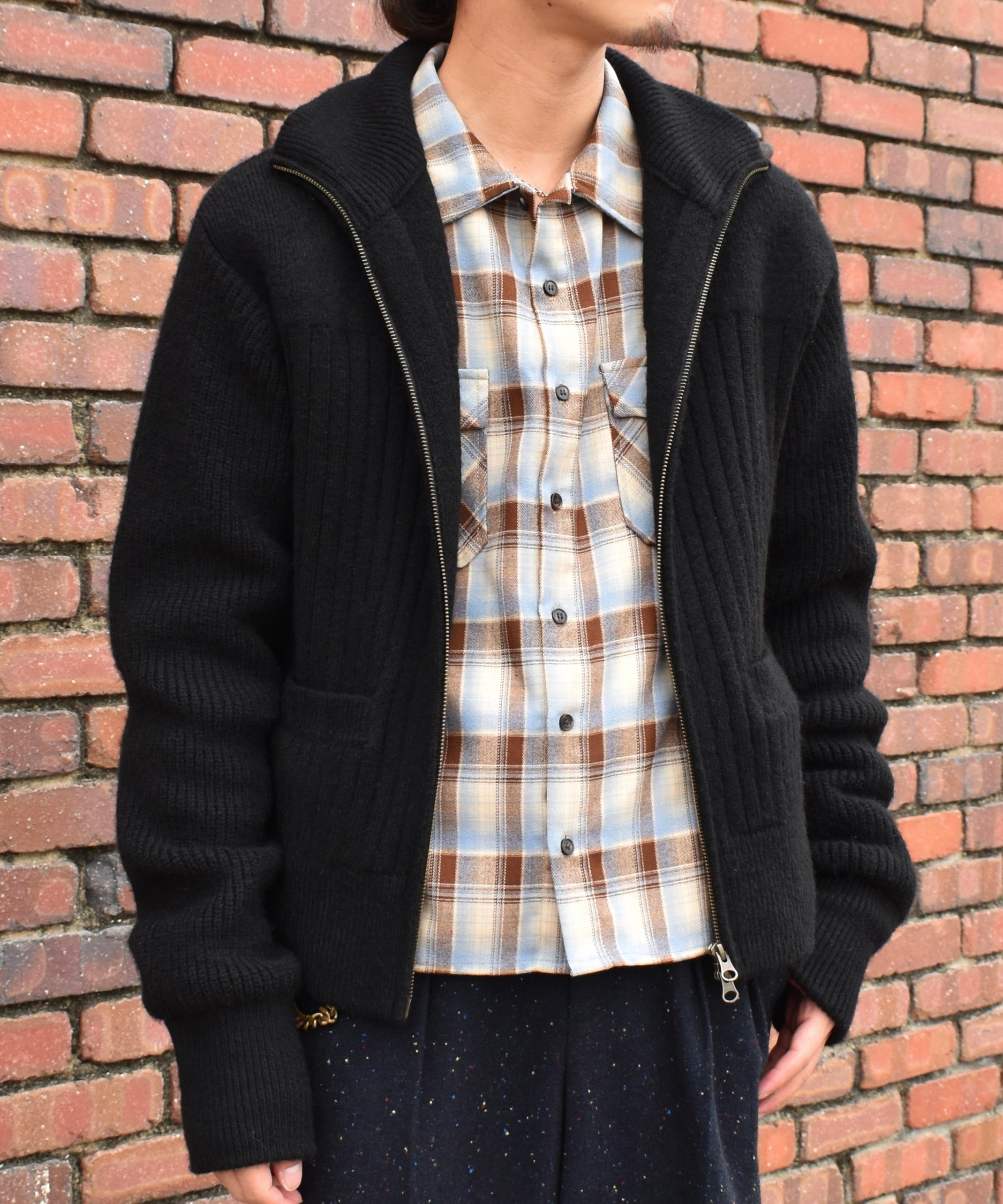 フルジップアップニットセーター – Noen