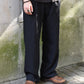 ダブルタックストレートスラックス[Black]