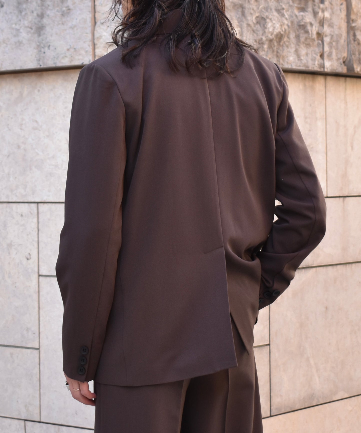 クラシックテーラードジャケット[Dark Brown]