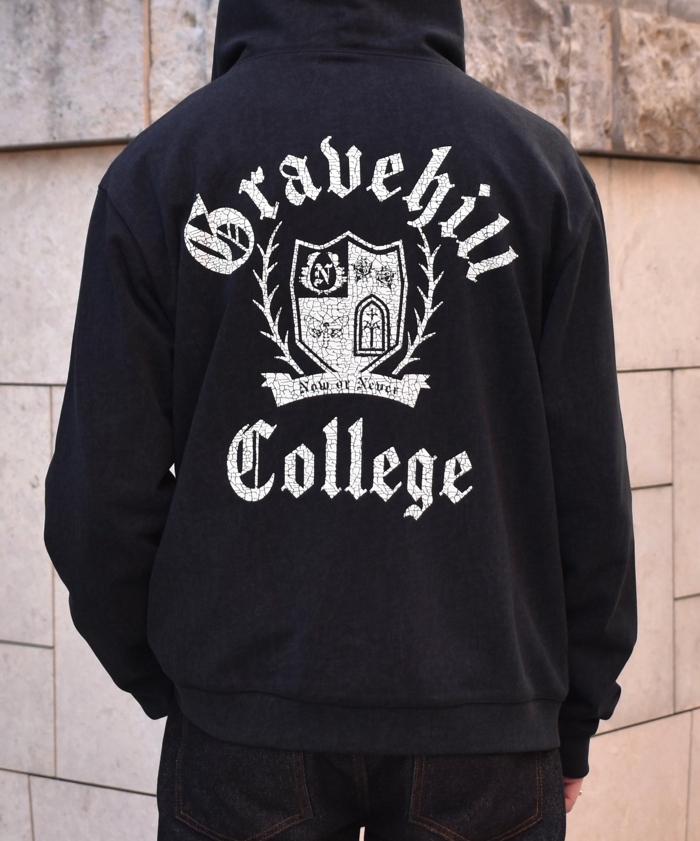 カレッジロゴジップフーディー[Black]