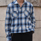 オンブレチェックシャツ[Blue]