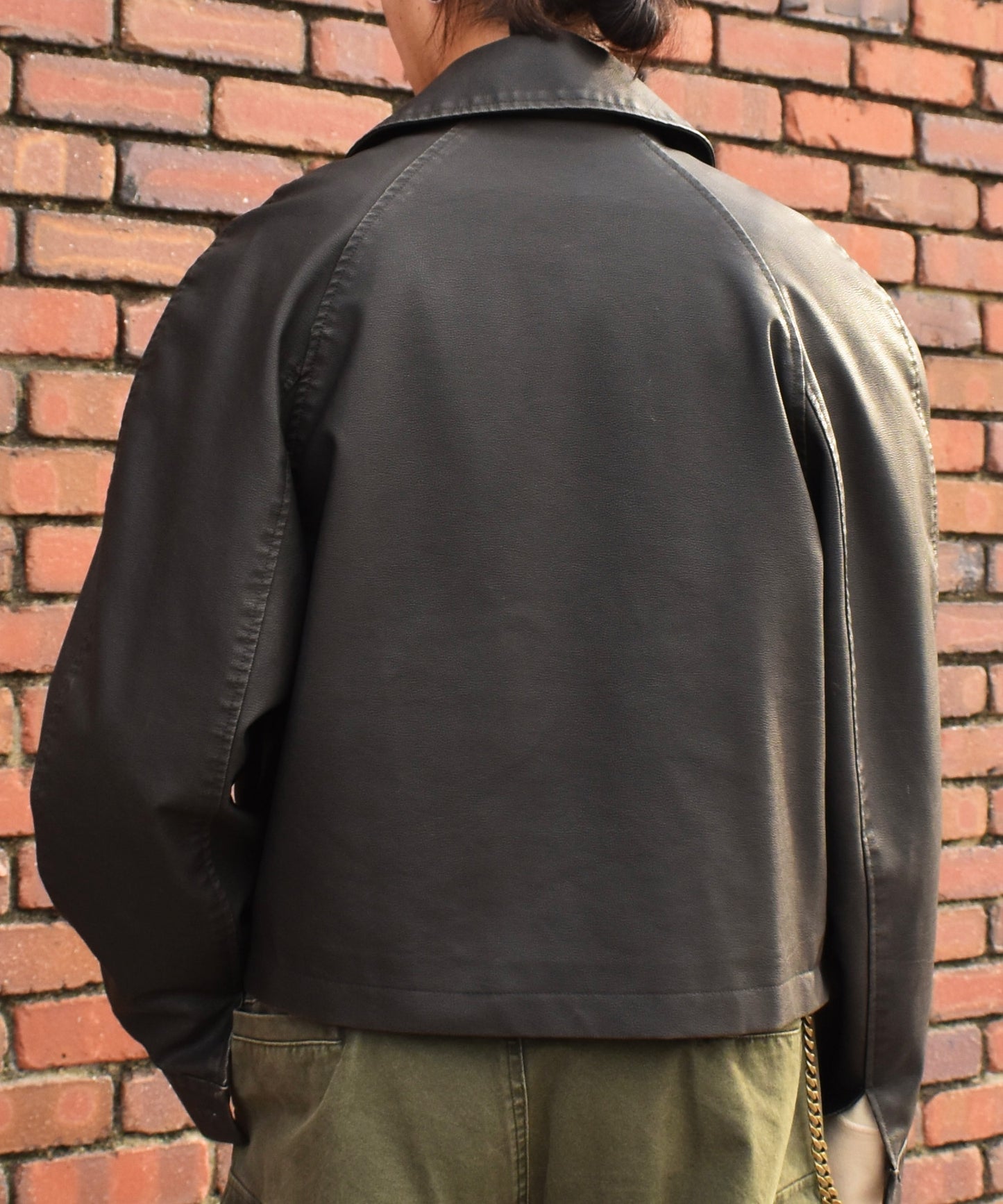ヴィンテージライクレザージャケット[Black]