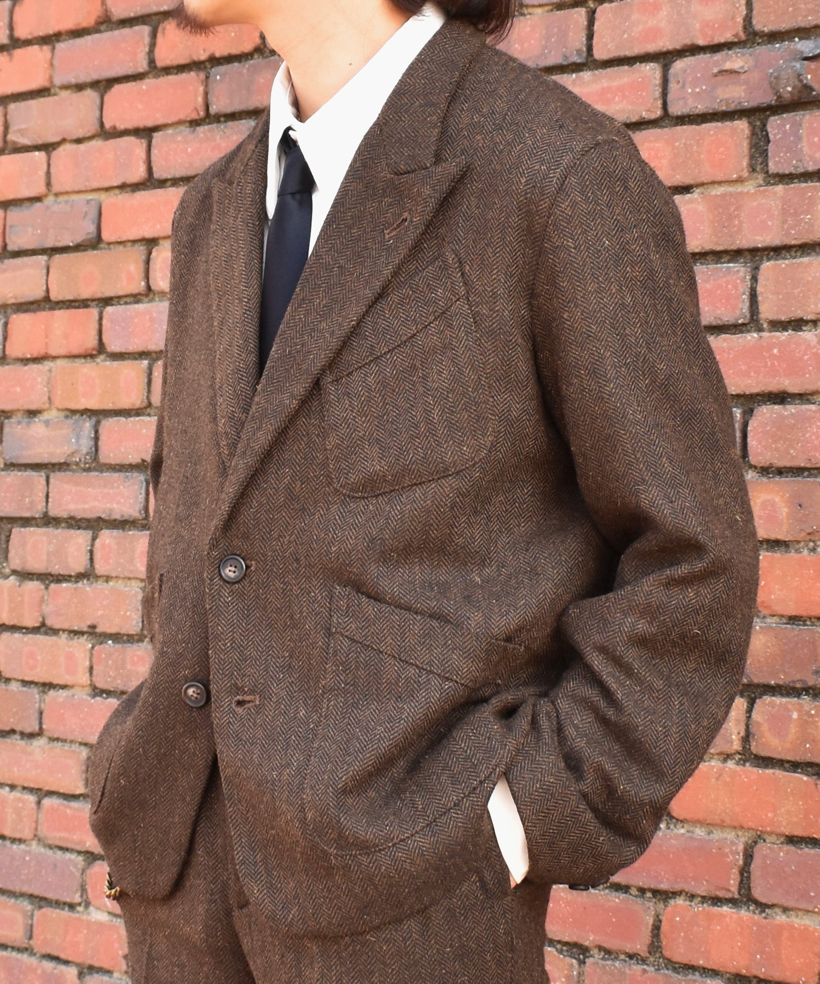 アンカーラペルツイードジャケット[Brown] – Noen