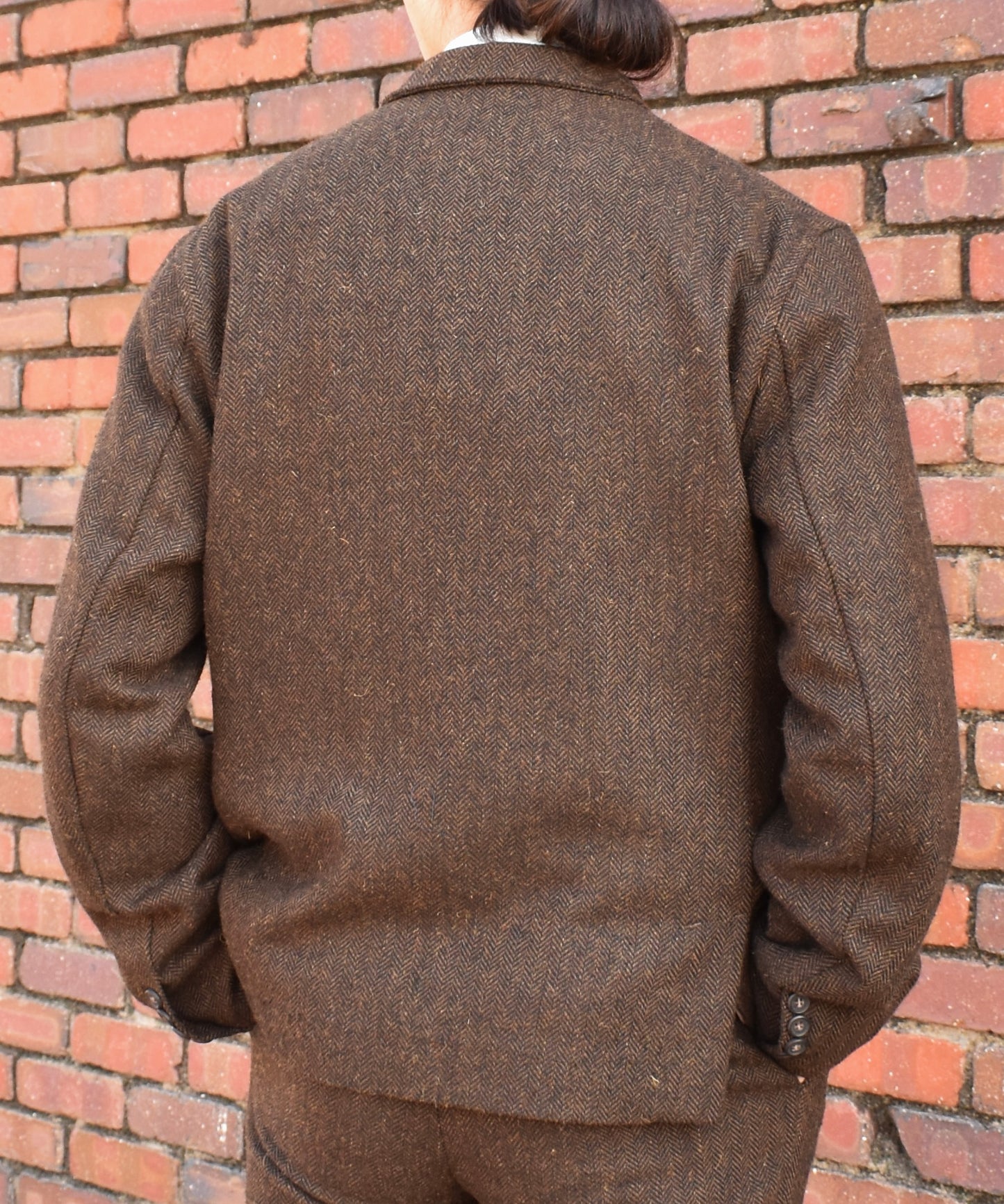 アンカーラペルツイードジャケット[Brown]