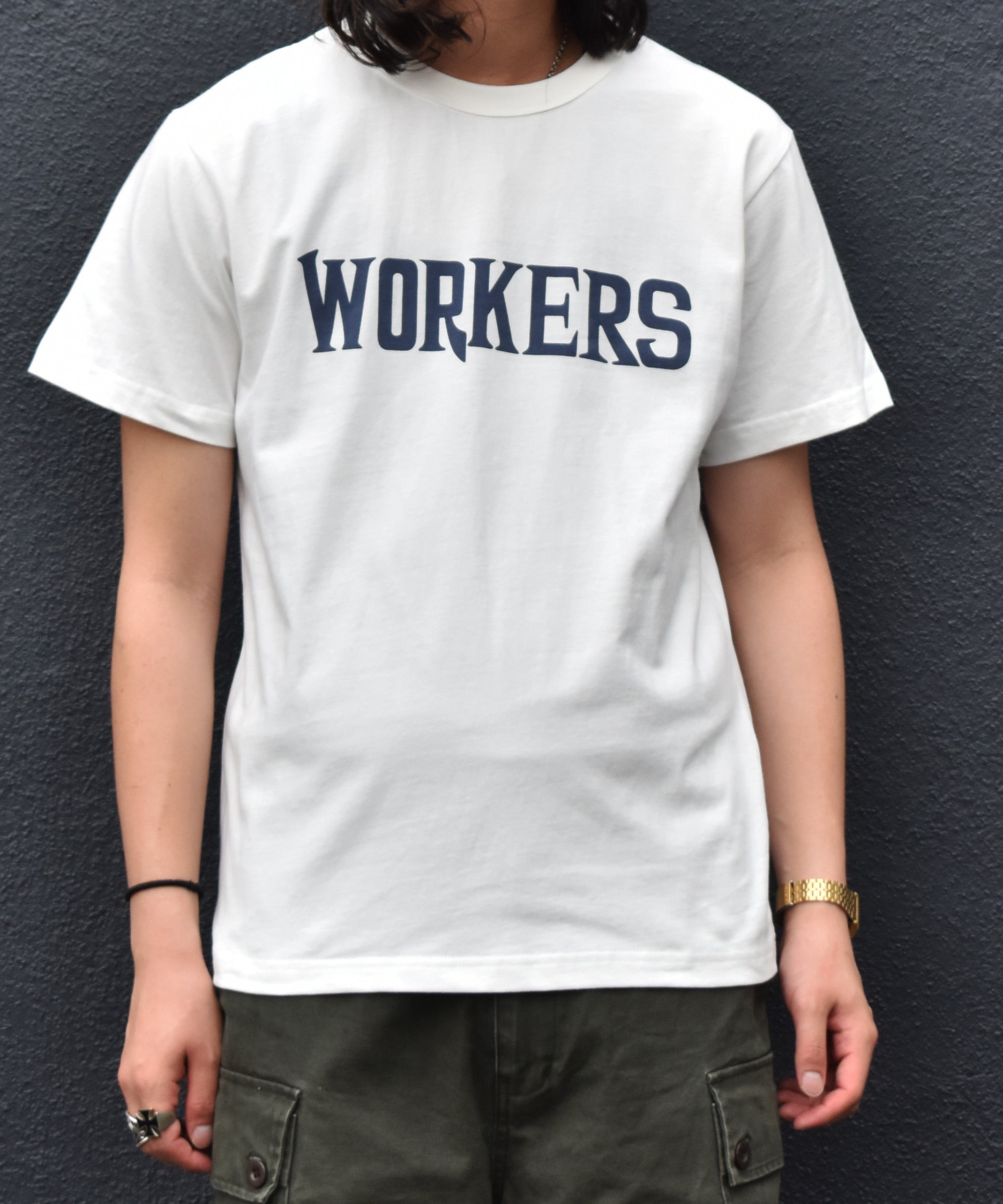 新品タグ付き 24SS フレームワーク エイジング ダメージ Tシャツ 白 FRAMeWORK（フレームワーク）の「【OUT OF FRAMe】エイジング