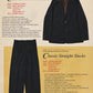 クラシックストレートスラックス[Black]
