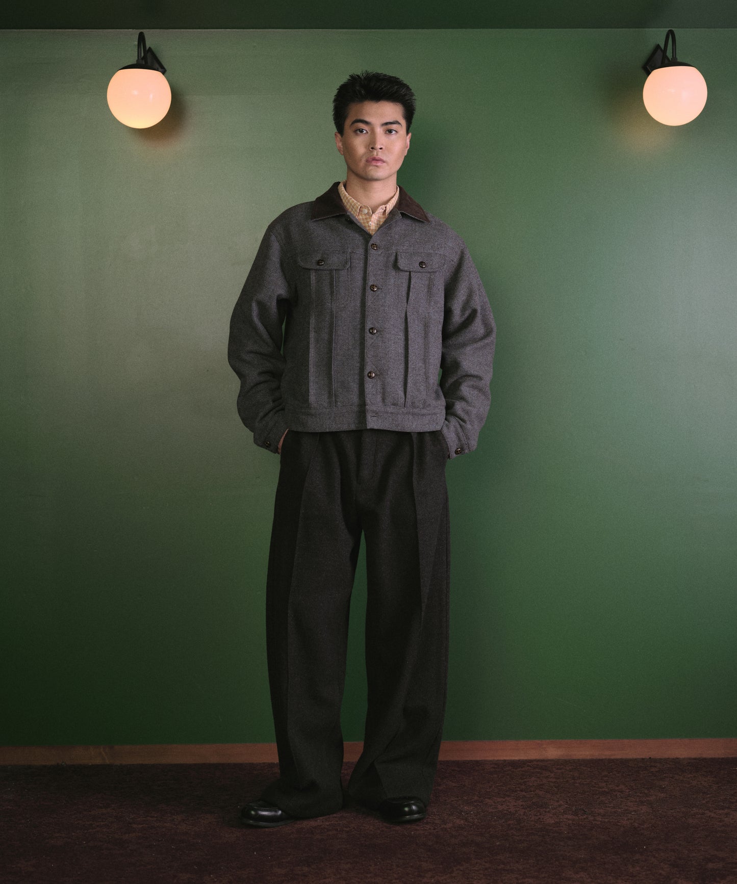 ツイードトラッカージャケット[Light Blue]