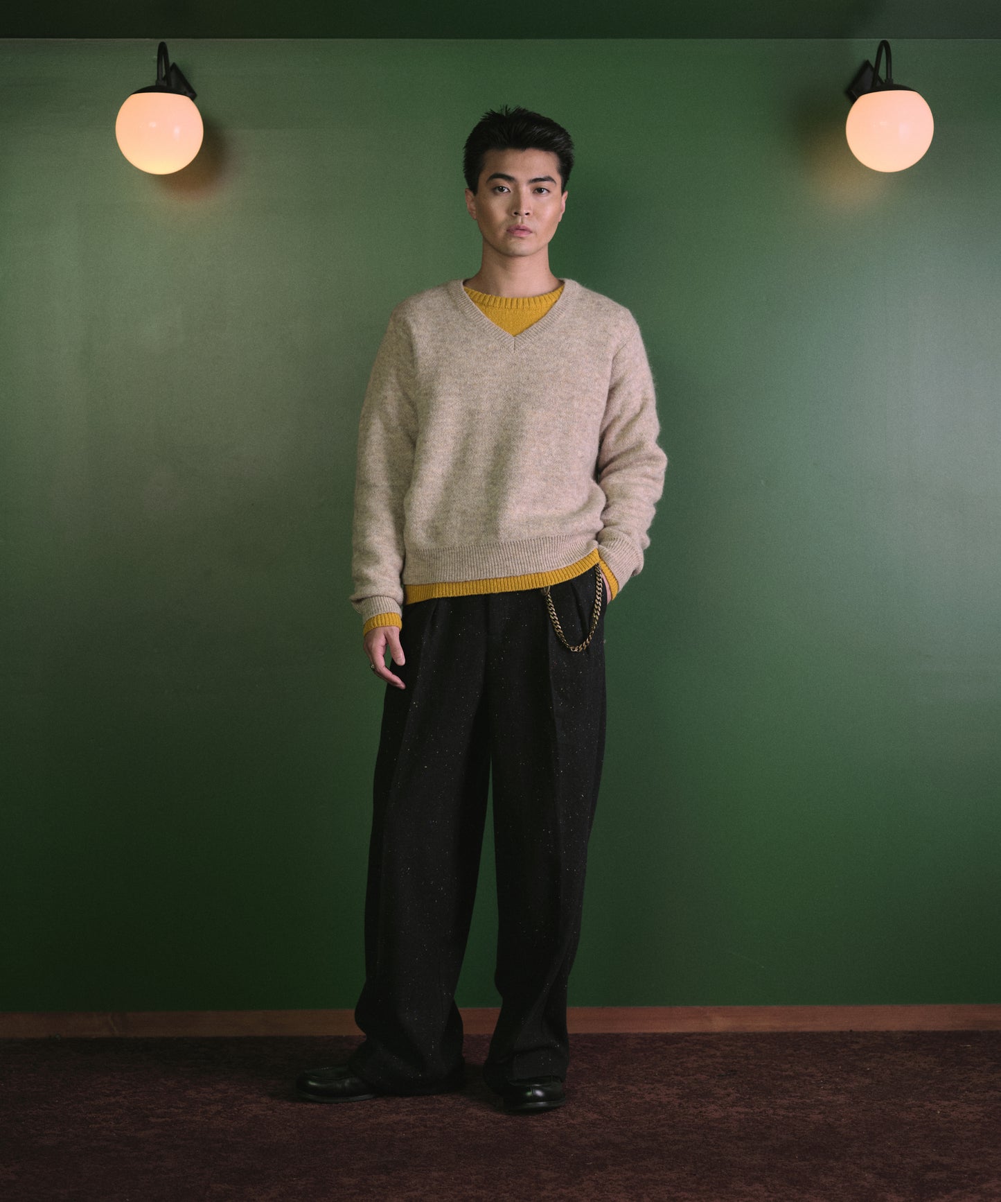 ショートリブウールニット[Yellow]
