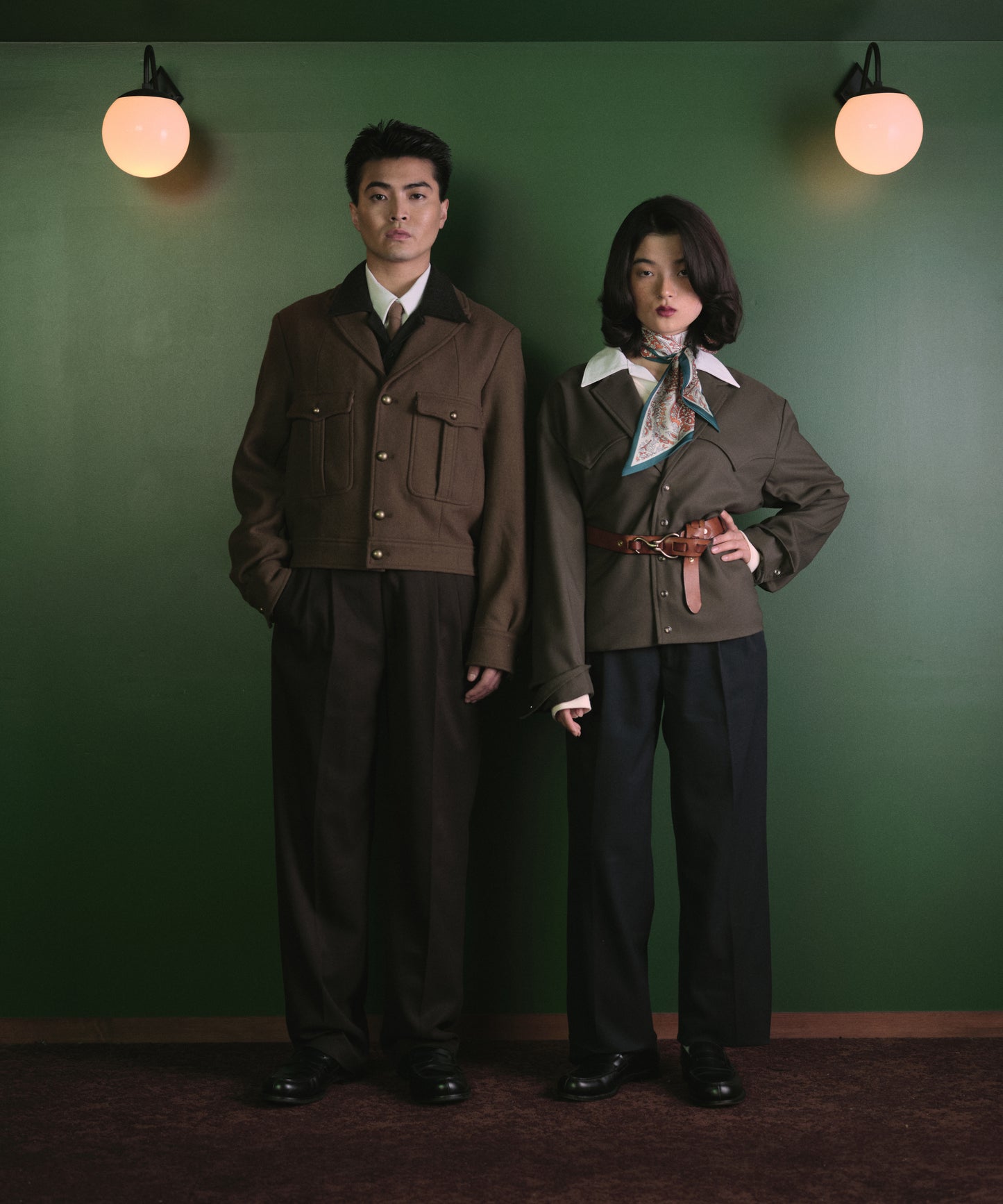 ショートリブミリタリーアイクジャケット[Khaki]