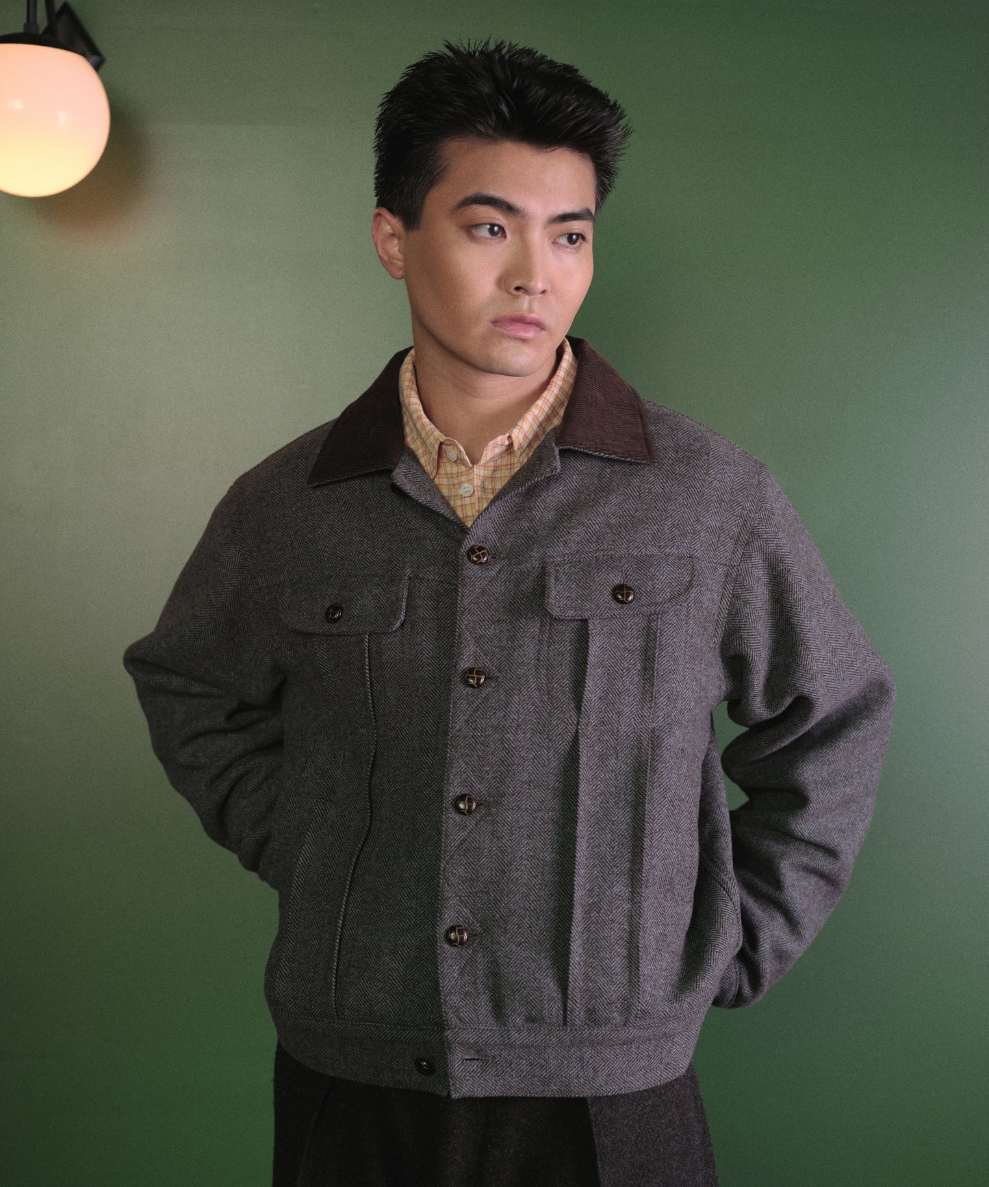 ツイードトラッカージャケット[Light Blue]