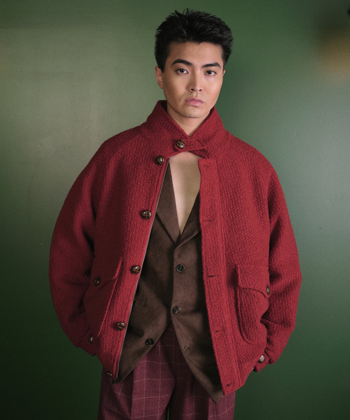 ボアフライトブルゾン[Red]