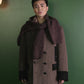 スエードデザインメルトンPコート[Brown]