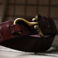 フックバックルレザーベルト35㎜[Brown]