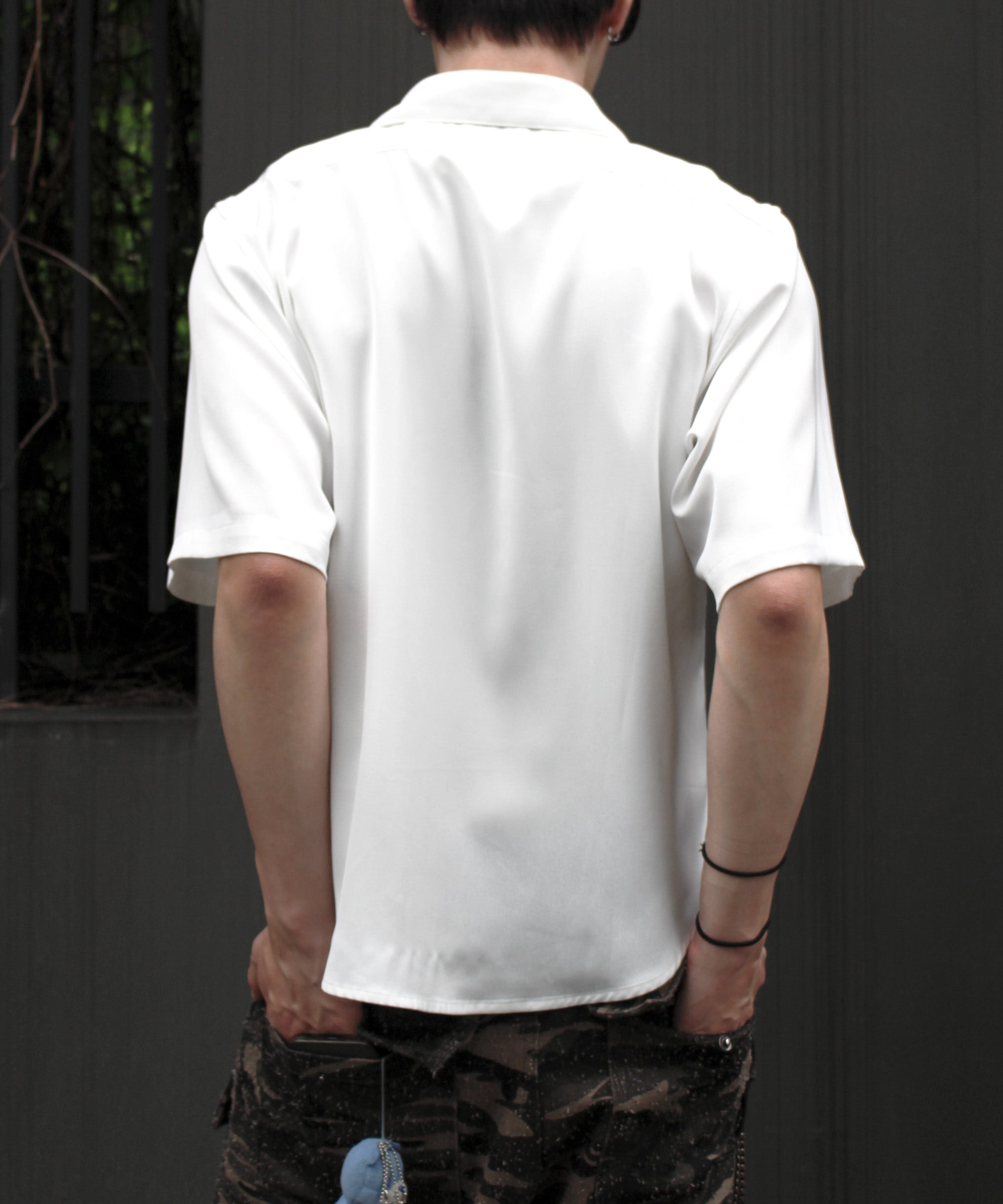 ドレープドレス半袖シャツ[White] – Noen