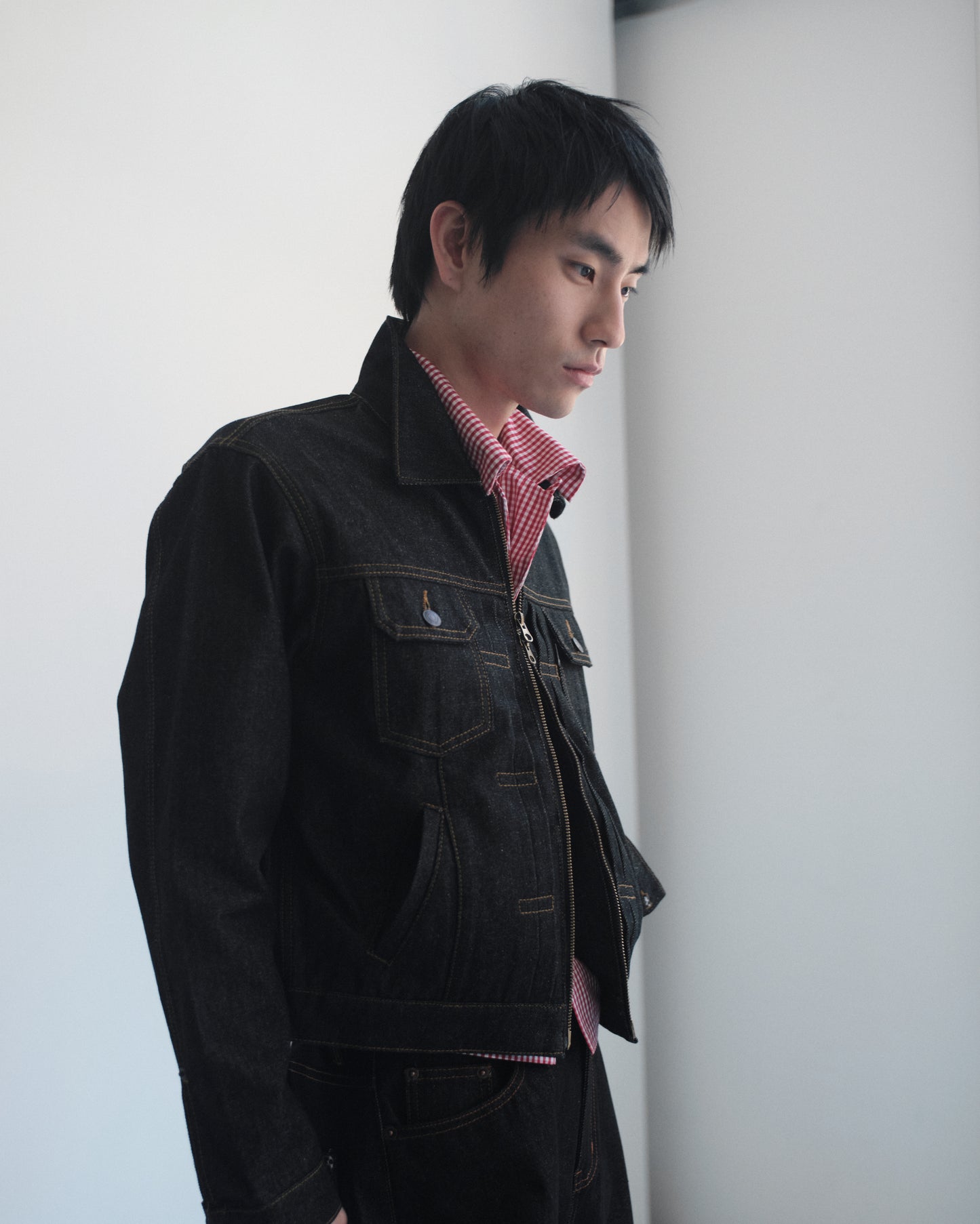 ダブルジップデニムジャケット2nd.[Black]