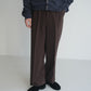 クラシックストレートスラックス[Dark Brown]
