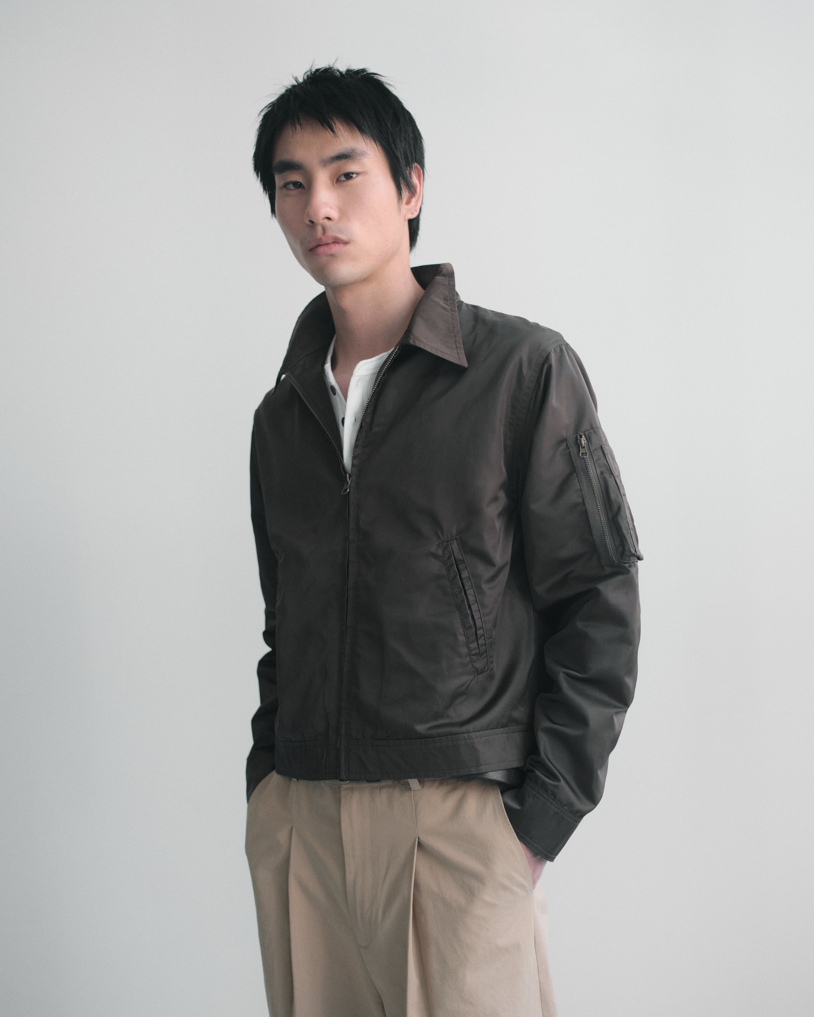 ミリタリースイングトップジャケット[Dark Khaki] – Noen