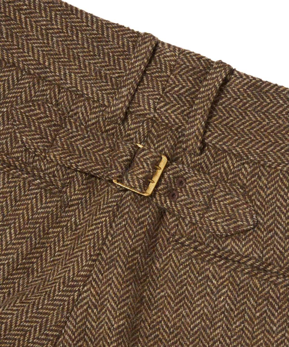 ヘリンボーンツイードスラックス[Beige]