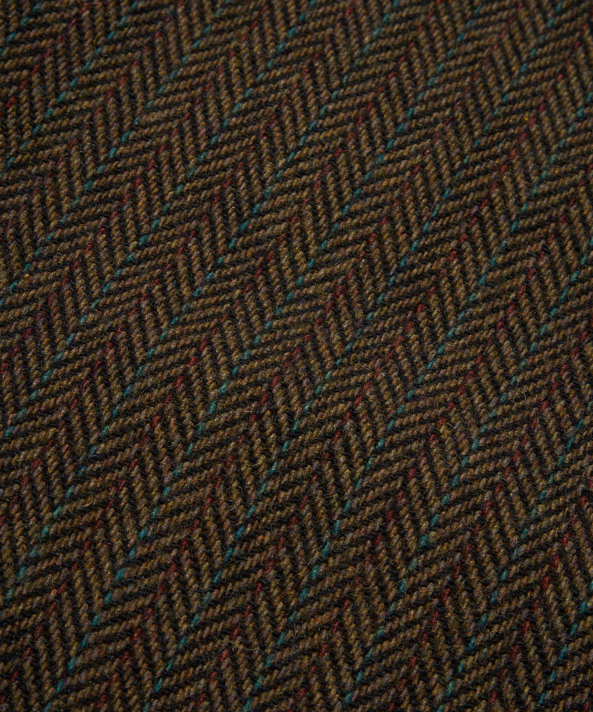 ヘリンボーンツイードオーバージャケット[Brown]
