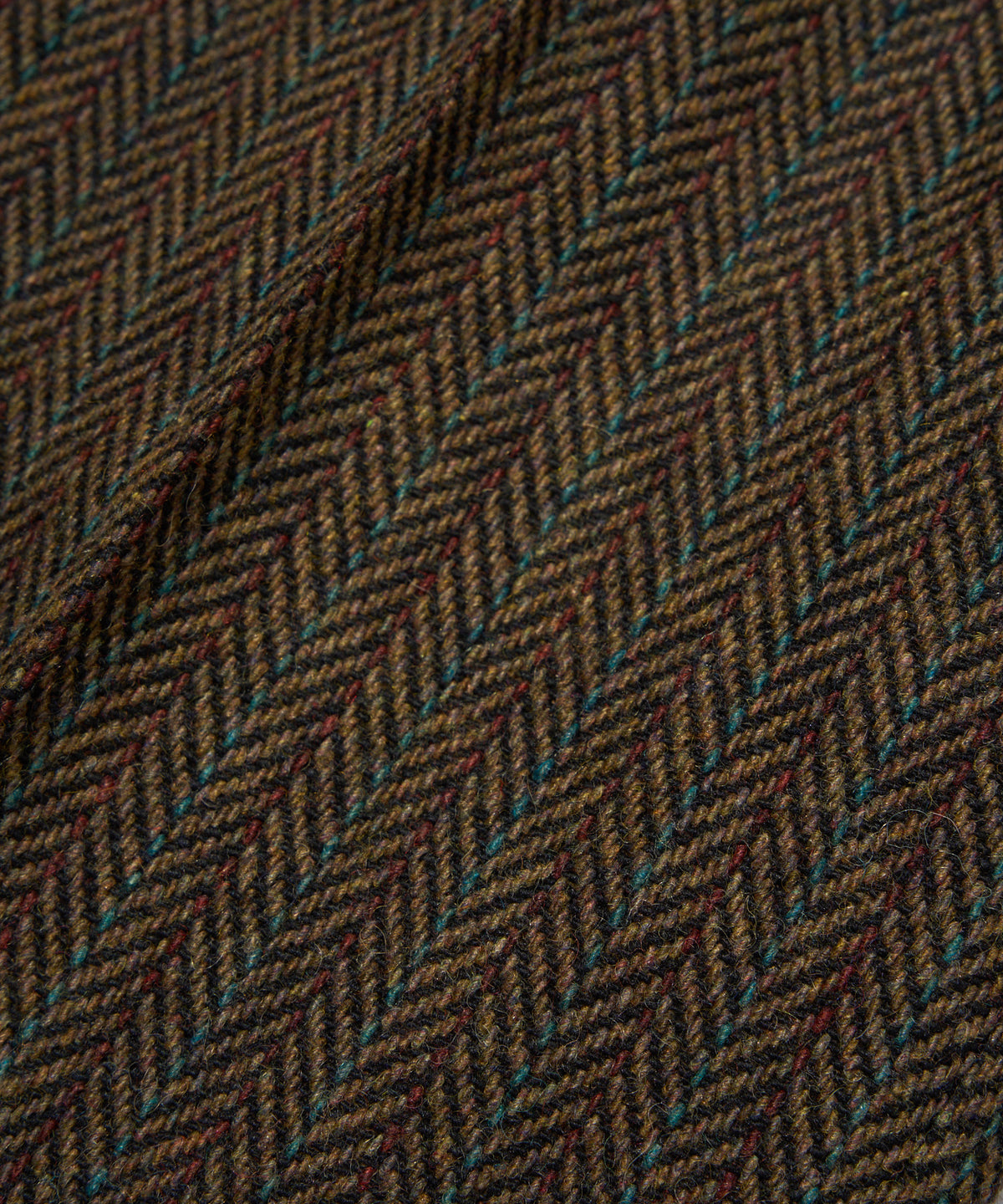 ヘリンボーンツイードスラックス[Brown]