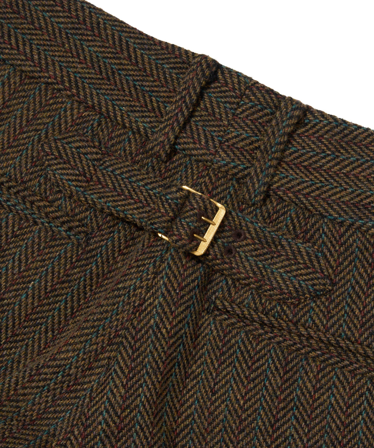 ヘリンボーンツイードスラックス[Brown]