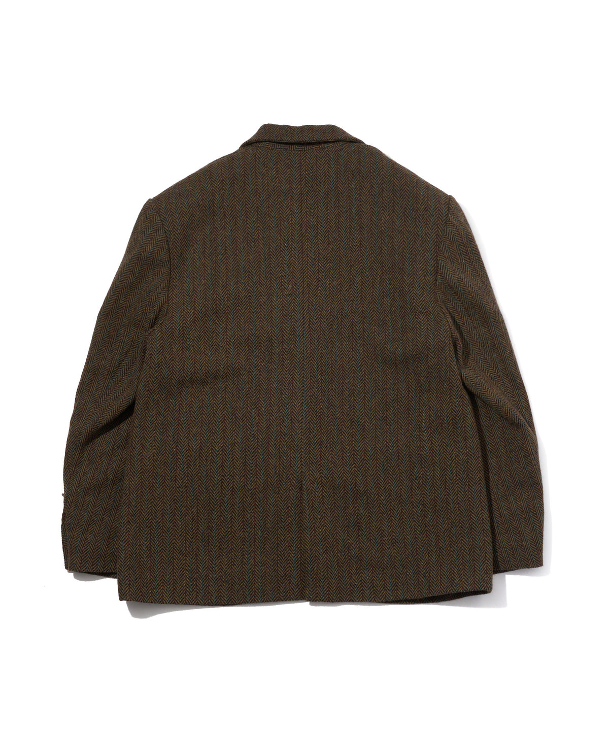 ヘリンボーンツイードオーバージャケット[Brown]
